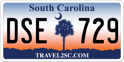 SC license plate DSE729