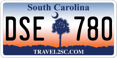 SC license plate DSE780