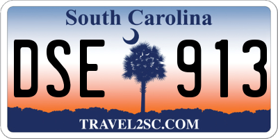 SC license plate DSE913