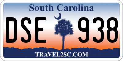 SC license plate DSE938
