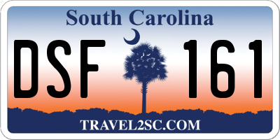SC license plate DSF161