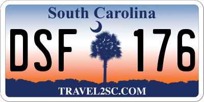 SC license plate DSF176