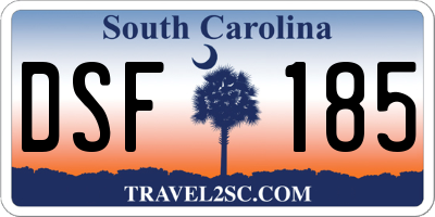 SC license plate DSF185