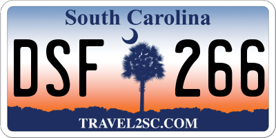 SC license plate DSF266