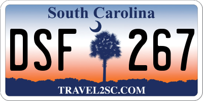 SC license plate DSF267