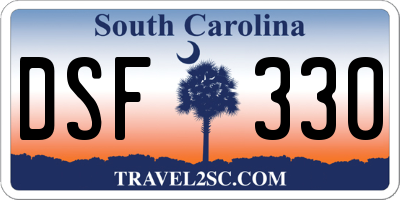 SC license plate DSF330