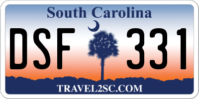 SC license plate DSF331