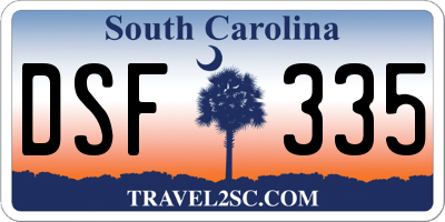 SC license plate DSF335