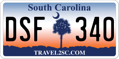 SC license plate DSF340