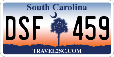 SC license plate DSF459