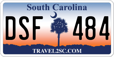 SC license plate DSF484
