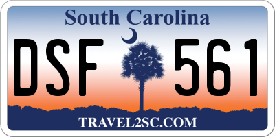 SC license plate DSF561