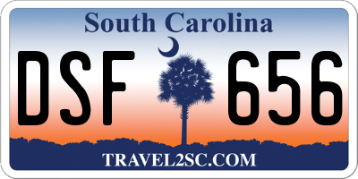 SC license plate DSF656