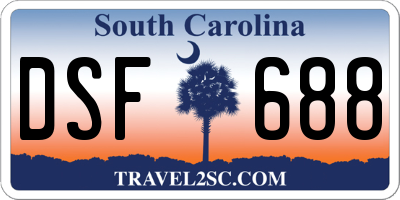 SC license plate DSF688