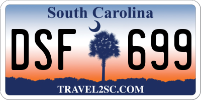 SC license plate DSF699