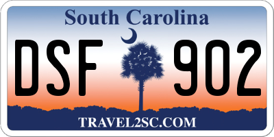 SC license plate DSF902