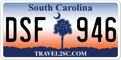 SC license plate DSF946