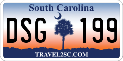 SC license plate DSG199