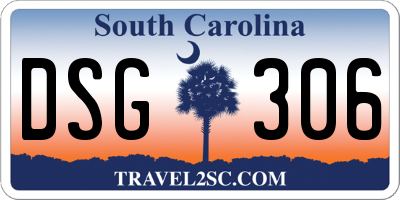 SC license plate DSG306