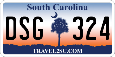 SC license plate DSG324