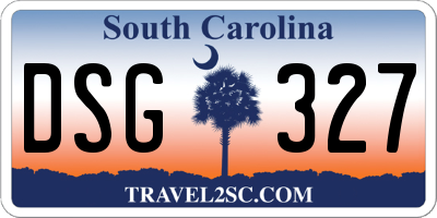 SC license plate DSG327