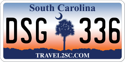 SC license plate DSG336
