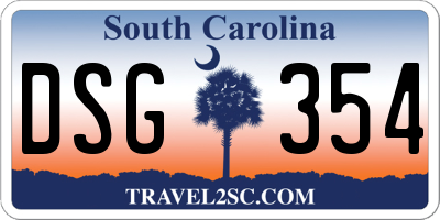 SC license plate DSG354