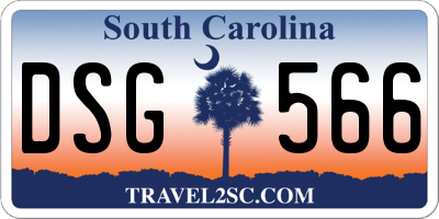 SC license plate DSG566