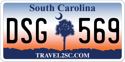 SC license plate DSG569