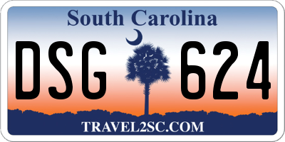 SC license plate DSG624