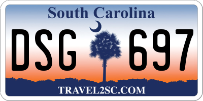SC license plate DSG697