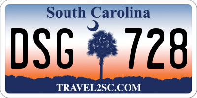 SC license plate DSG728