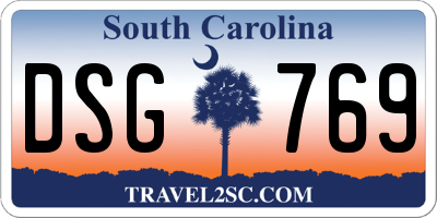 SC license plate DSG769