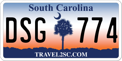 SC license plate DSG774
