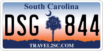 SC license plate DSG844