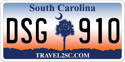 SC license plate DSG910