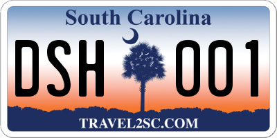 SC license plate DSH001