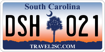 SC license plate DSH021