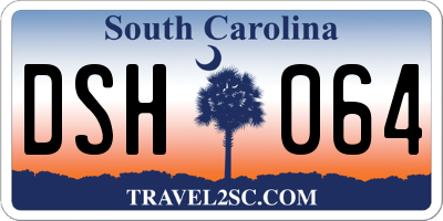SC license plate DSH064