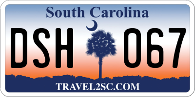 SC license plate DSH067