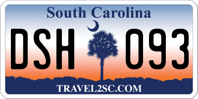 SC license plate DSH093