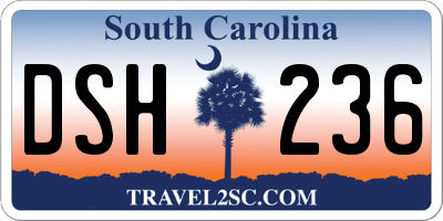 SC license plate DSH236