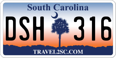 SC license plate DSH316