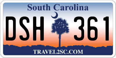 SC license plate DSH361