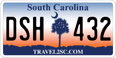 SC license plate DSH432