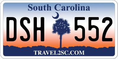 SC license plate DSH552