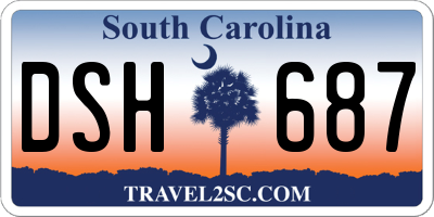 SC license plate DSH687