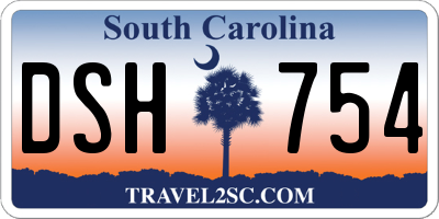 SC license plate DSH754