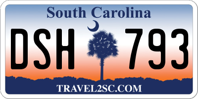 SC license plate DSH793