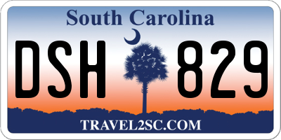 SC license plate DSH829